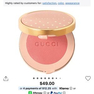 Gucci Soft Pink Blush with Gold Starry Lid